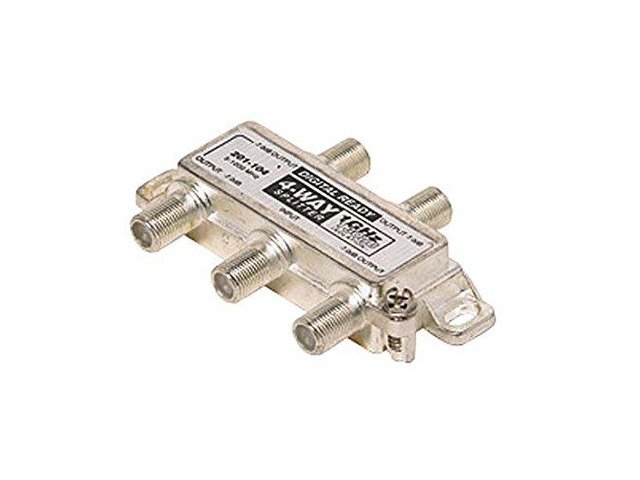 4-Way Digital Ready Splitter 1 GHz 130 dB HDTV Coaxial Voice Data Modem Converter Balanced Digital Port All Ports DC Blocked High Performance UHF...
