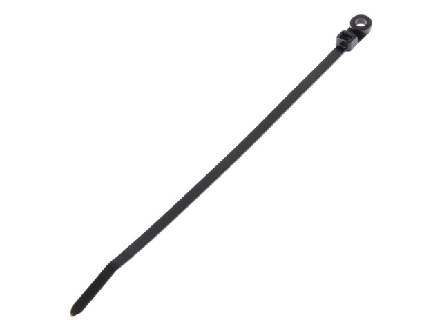 PLC2S-S6-C0 Pan-Ty Locking Clamp Tie, Standard, #6 Screw, 7.9-Inch Length, Weather Resistant Nylon 6.6, Black (100-Pack)