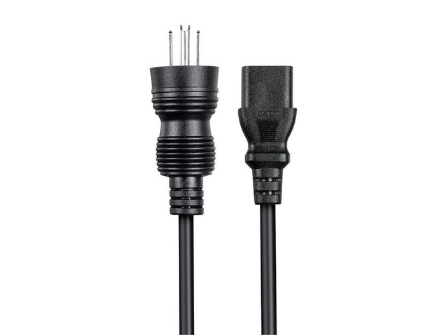 Hospital-Grade Power Cord - 10 Feet - Black NEMA 5-15P to IEC-320-C13 16AWG 10A