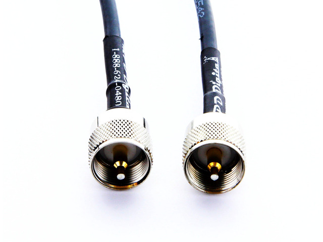 USA Made RG-59 75-Ohm M17/29 Coaxial Scanner Antenna Trucker CB Cable with Uhf PL259 Connectors, 12ft