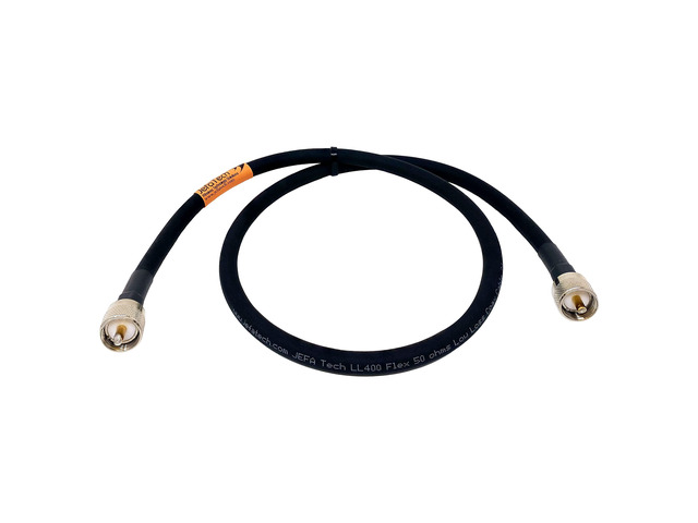 Low Loss 400 Flex Coaxial Cable Assembly- UHF Male - PL-259 - for Ham and CB - 3 feet