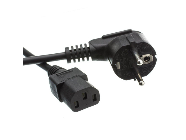 6 Feet Europlug or CE 7/7 to C13 VDE Approved European Computer/Monitor Power Cord, 2 Pack