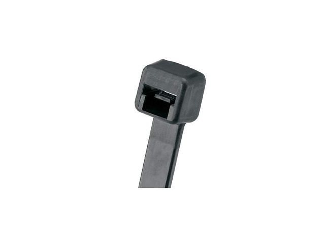 PLT4.5S-C0 Pan-Ty Locking Tie, Standard, 15.5' Length, Weather Resistant Nylon 6.6, Black (Pack of 100)