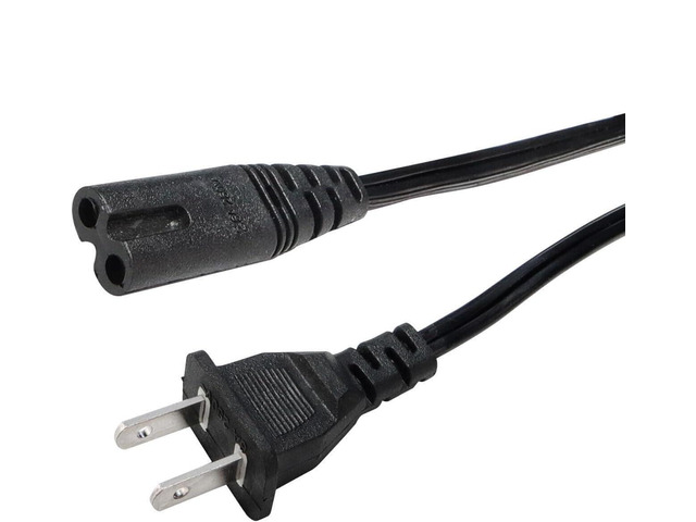 Replacement 5FT 2Prong AC Power Cord Cable for TCL 55QM6K 55-Inch, 65QM6K 65-Inch, 75QM6K 75-Inch, 85QM6K 85-Inch QM6K QLED 4K Smart QD-Mini LED TV...