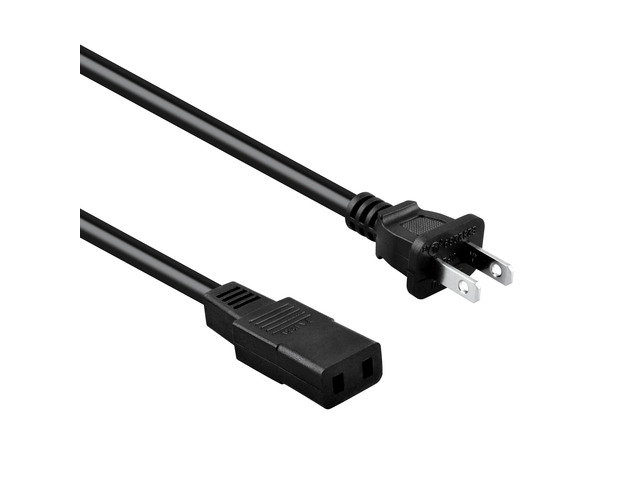 8ft Power Cord Lead for Premium Technology PWC-178 IEC C9 to NEMA 1-15P Cable PWC178
