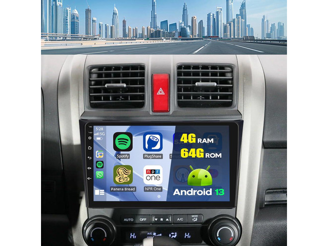 Car Stereo MP5 Player for Honda CRV 2007-2011 with Wireless CarPlay/Android Auto with WiFi GPS Navigation, 9in Touch Screen Car Radio with...