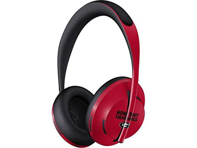 Decal Audio Skin Compatible with Bose Noise Cancelling Headphones 700 - Officially Licensed University of Georgia How Bout Them Dawgs Design