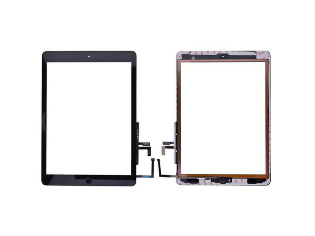 Replacement for iPad 5th Generation 2017 Ver. Glass Touch Screen Digitizer Lens for iPad 5 A1822 A1823 USA (Black + Home Button)