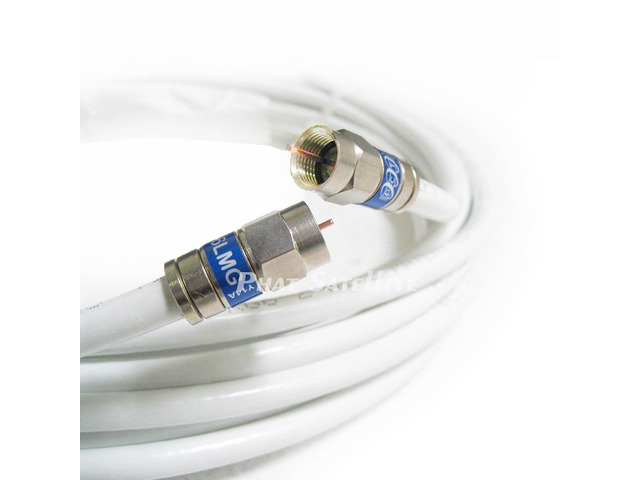 4ft WHITE RG6 Coaxial Cable Patch Cord Shielded PVC jacket RATED UL ETL CATV RoHS 75 Ohm RG6 Digital Audio Video Coaxial Cable with Premium...