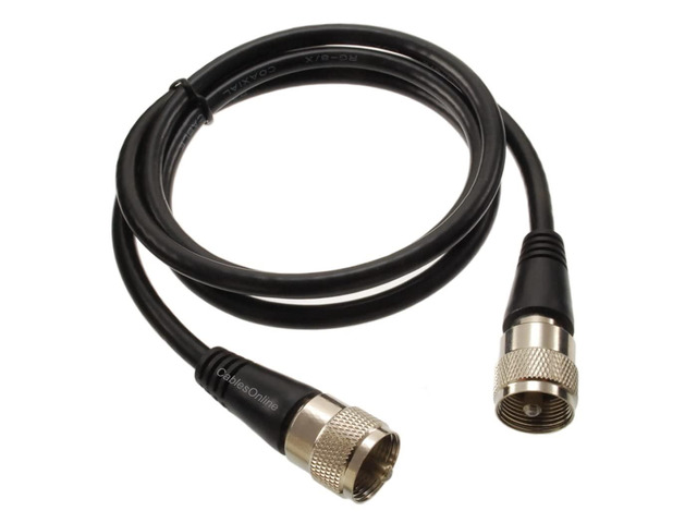 CablesOnline, 4ft RG8X Coaxial UHF PL259 Male to UHF PL259 Male 50-Ohm Antenna Pure Copper Cable, R-U004C