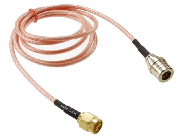 CablesOnline, 3ft. QMA Male to SMA Male 50-Ohm RG316 Coax Low Loss Jumper Cable, RF-MQ103
