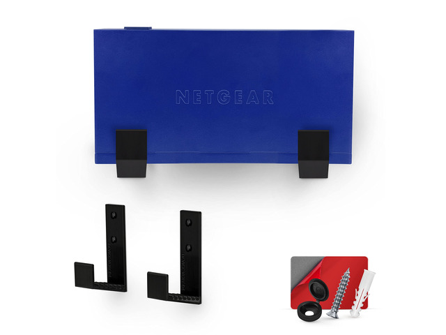 2.5' Cable Box Wall Mount Hanger Holder, Adhesive & Screw-in, for Routers, Laptops, Modem, Mesh WiFi, Apple TV, Network Switch & More, for Devices...