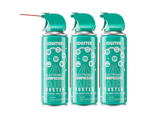 Compressed Canned Air Duster for Computer - Disposable Electronic Keyboard Cleaner for Cleaning Duster, 3PCS(10oz)