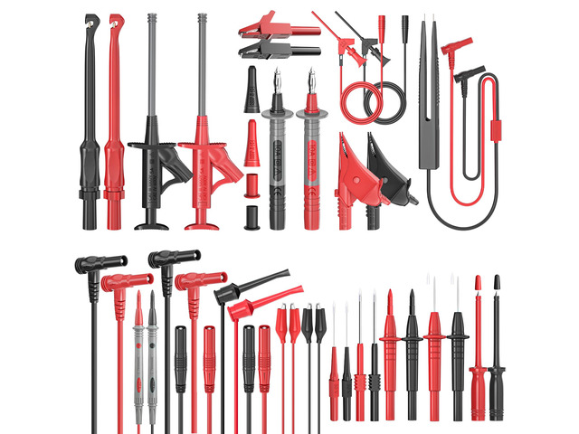 Silicone Multimeter Test Leads Kit 33PCS for Electrical Testing Replaceable Wire Piercing Probes Set, Alligator Clips Cable Wires, Test Hook Clips,...