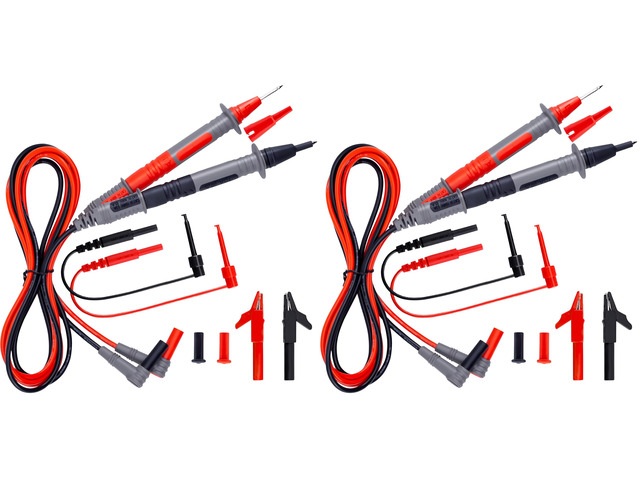 Soft Silicone Electrician Test Leads Kit CAT III 1000V & CAT IV 600V with Alligator Clips and Needle Probe for Fluke/AstroAI/INNOVA Multimeter...