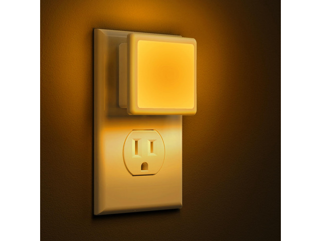 Night Lights Plug into Wall 2-Pack, 0.3W Plug in Night Light Dusk to Dawn, 2000K Amber Light, Sleep Aid Nightlight Auto-on/off, for Adults Kids...