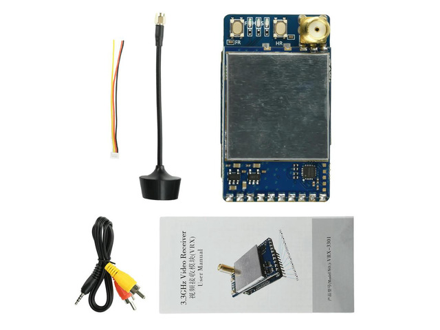 VRX-3301 3.3GHz FPV Video Receiver Module 64-Channel Analog Transmission for FatShark Goggles with Anti-Interference