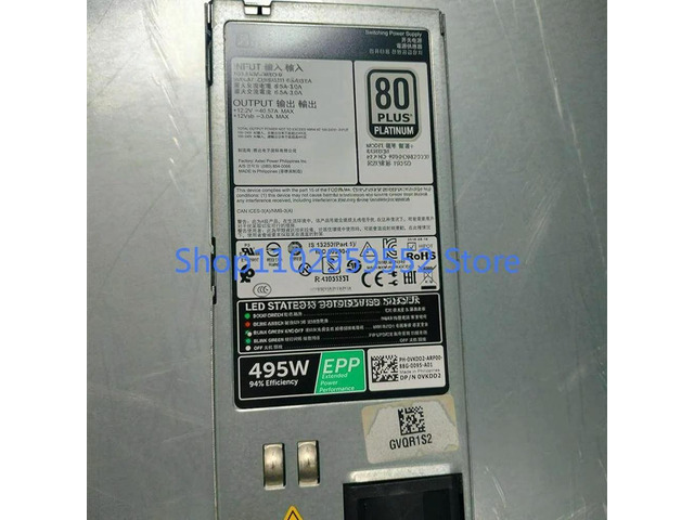 1Pcs for R530 R630 R730/XD Server 495W EPP Power Supply D495E-S1