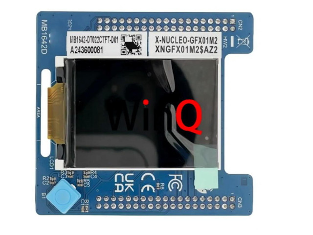 X-NUCLEO-GFX01M2 with Morpho connector display expansion board