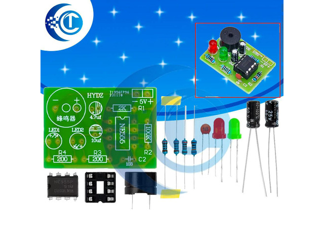 555 Multi harmonic Oscillator Kit NE555 Non Steady State Circuit Double Flash Lamp Electronic Manufacturing Parts