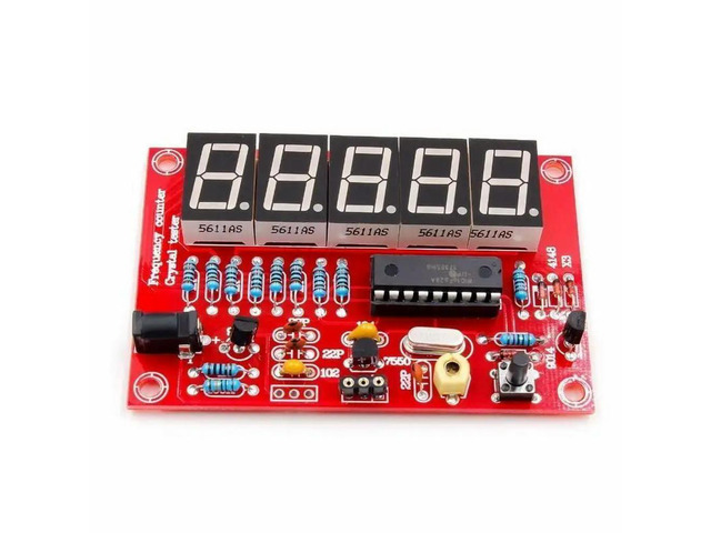 Set 1Hz-50MHz DIY Digital LED Frequency Counter Crystal Oscillator Meter Tester Kit Five-Digit Digital Tube Display DIY Kit