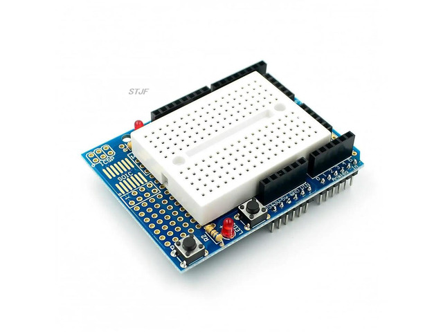 UNO Proto Shield prototype expansion board with SYB-170 mini breadboard based UNO ProtoShield