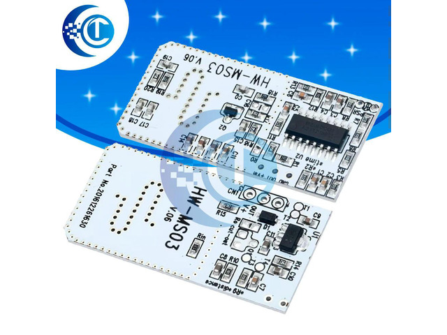 High Performance Motion Sensor Module Radar Motion Sensor HW-MS03 2.4GHz to 5.8GHz Microwave Radar Sensor Module for