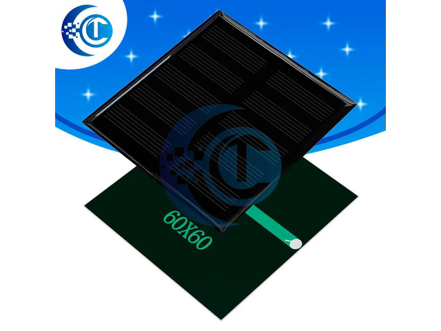 60mm Mini Solar Panel (1PCS), 3V 0.44W 80mA DIY Charging Module for and Mobile Device Charging