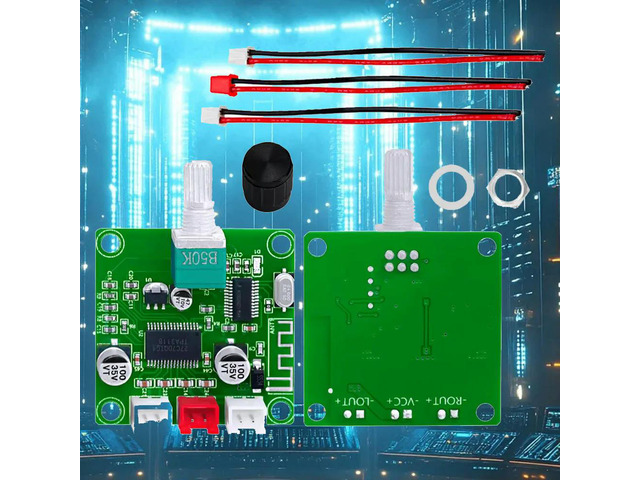 XH-A414 Bluetooth Digital Amp Board: DC12-24V, 50W+50W, Onboard TPA3118D2 Chip & 50K Dual Potentiometer