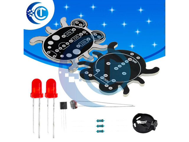 Electronic Soldering Practice Kit: DIY Light-Controlled LED Lamp Includes LED Module + Handmade Parts