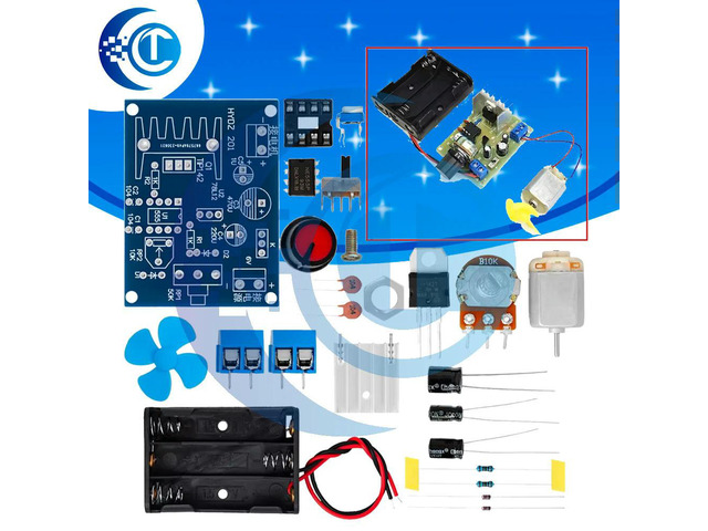 NE555 Motor Speed Regulation Kit Maker DIY Teaching Electronic Manufacturing Technology Test Assembly Training Welding