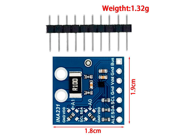 INA231 Current & Power Sensor Module (1PC) 1.8V IIC/I2C Interface,for -Compatible for Monitoring