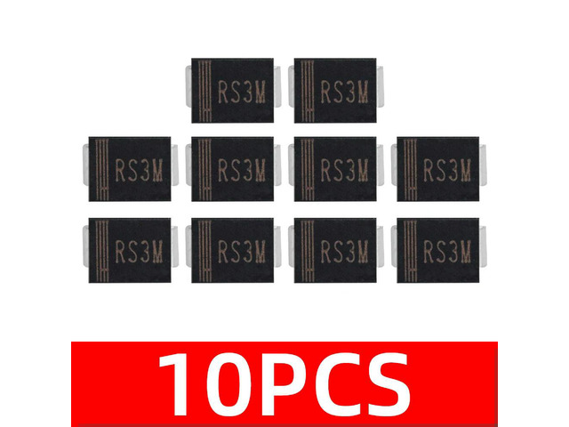 10PCS/50PCS RS3M SMB DO-214AB 1000V 3A 1kV SMD FR307 3.0AMPS Surface Mount Fast Recovery Rectifiers Diode