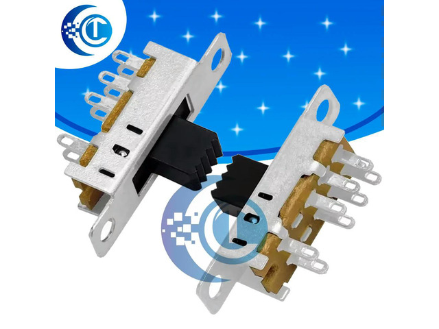 10Pcs SS23E04 Double Toggle Switch 8 Pins 3 files 2P3T DP3T Handle high 5mm small slide switch