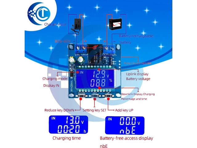 CD60L Solar Charger Controller 12V 24V 48V Charging Discharge Control Module Under voltage Current protector Board