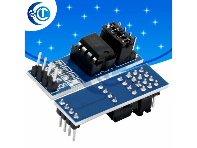 AT24C256 256Kbit I2C EEPROM Module - 1.8-5.5V Wide Voltage, SOP-8 Package & Address Pins for