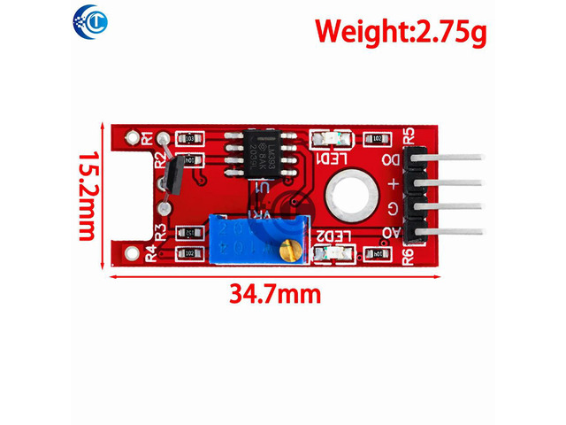 KY-024 4-Pin Hall Effect Sensor Linear Magnetic Switch Module for Speed Counting Tachometer