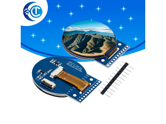 360x360 Pixels 1.5-Inch Round TFT Display: ST77916 QSPI Color LCD Screen Compatible for