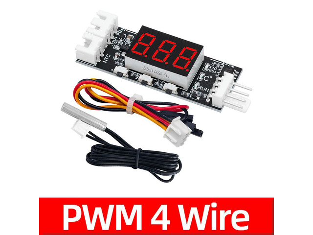 Single 12V 0.8A DC PWM 2-3 Wire Fan Temperature Control Speed Controller Chassis Computer Noise Reduction Module NTC B 50K 3950