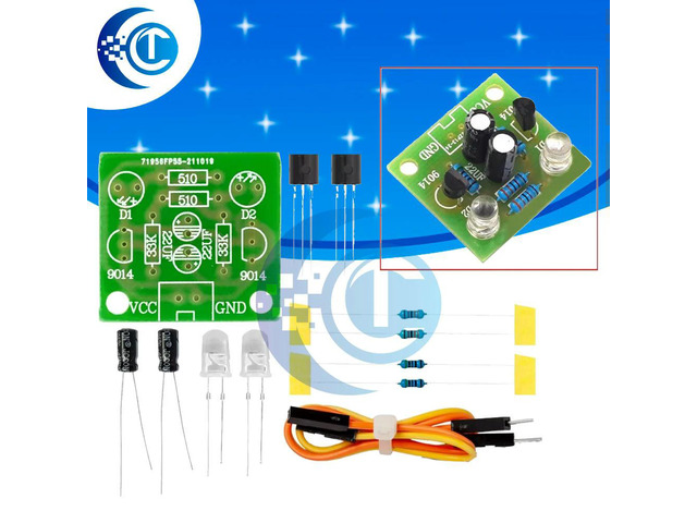 DIY Kit 5MM LED Simple Flash Light Circuit Simple flashing Leds Circuit Board Kits Electronic Production Suite Parts