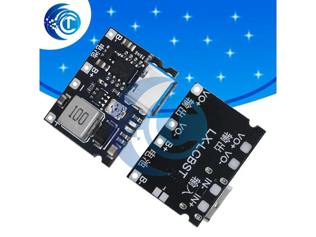 DC-DC Boost Module (3.7V5V/9V 2A): Lithium Charge-Discharge Board Type-C Interface