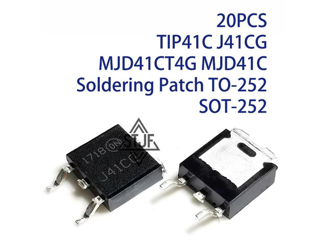 20PCS TIP41C J41CG MJD41CT4G MJD41C Soldering Patch TO-252 SOT-252