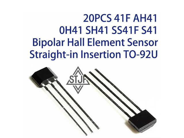20PCS 41F AH41 0H41 SH41 SS41F S41 Bipolar Hall Element Sensor Straight-in Insertion TO-92U