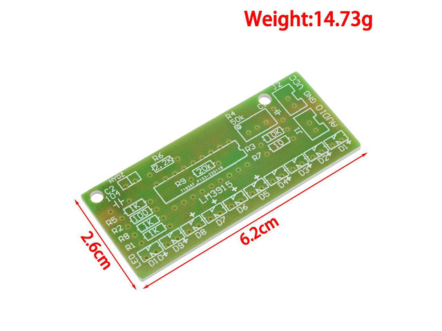 LM3915 Dot Bar Graph Audio Level Indicator VU Meter DIY Soldering Practice Kit for
