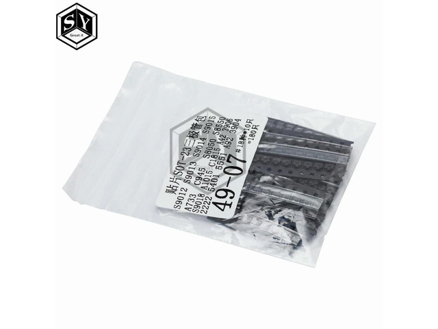 18kinds*10pcs=180pcs 2N2222 S9013 S9014 S9015 S9018 S8050 S8550 5551 5401 2N3904 2N3906 A1015 A733 A42 A92 C1815 C945