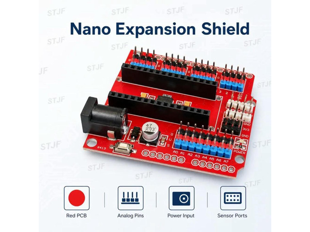 1PCS/LOT Multi-Function For Nano Shield Expansion Board for Electric DIY SCM - Orange + Black (NANO SHIELD) For nano 3.0