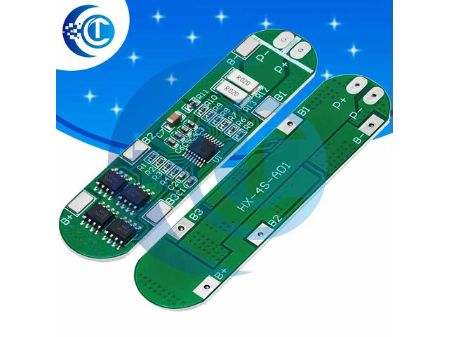 4S Li-ion BMS Protection Board (14.8V 12A, 72×17×3.0mm) - 16.8V Charge Cutoff for Packs