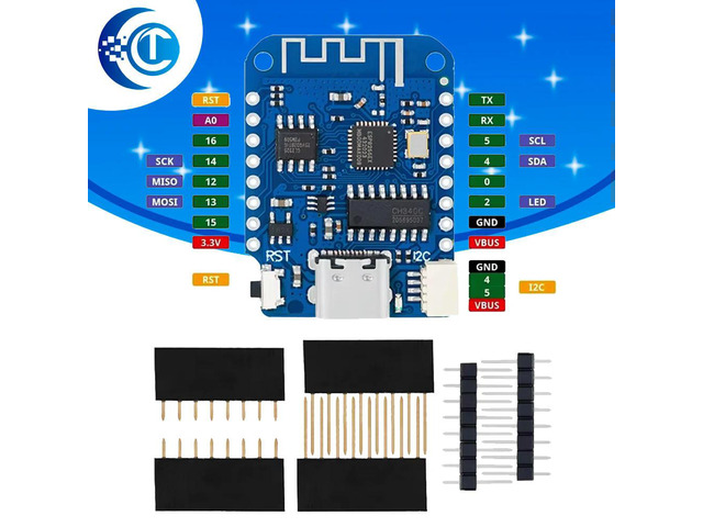 for WEMOS D1 Mini V4.0.0 TYPE-C USB Internet of Things Board based ESP8266 4MB MicroPython Nodemcu for Compatible