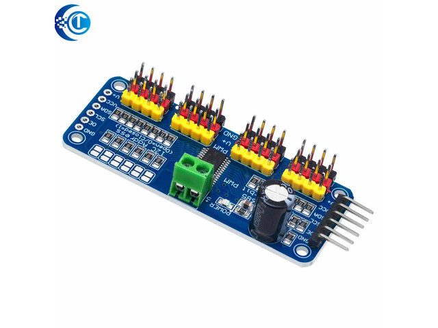 CLT 16-Channel 12-Bit PWM/Servo Driver Module (1PCS): PCA9685 I2C Interface Compatible with Raspberry Pi Shield