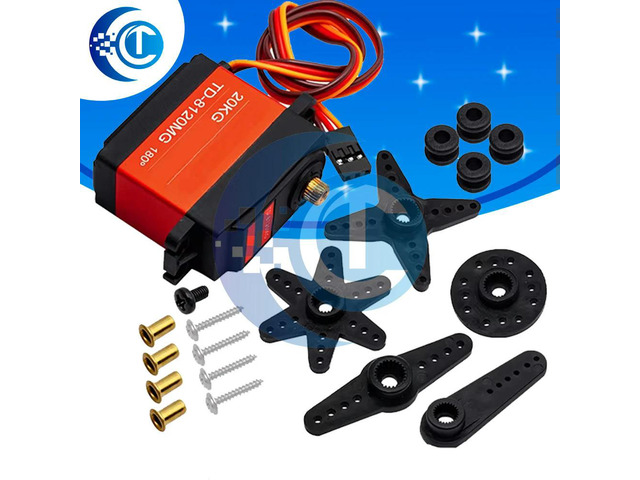 TD-8120MG Waterproof l Gear Digital Servo with 20kg High Torque 180Angle for RC Remote Control Car Model Vehicle